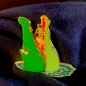 Disney Captain Hook being eaten by Tick Tock Pin